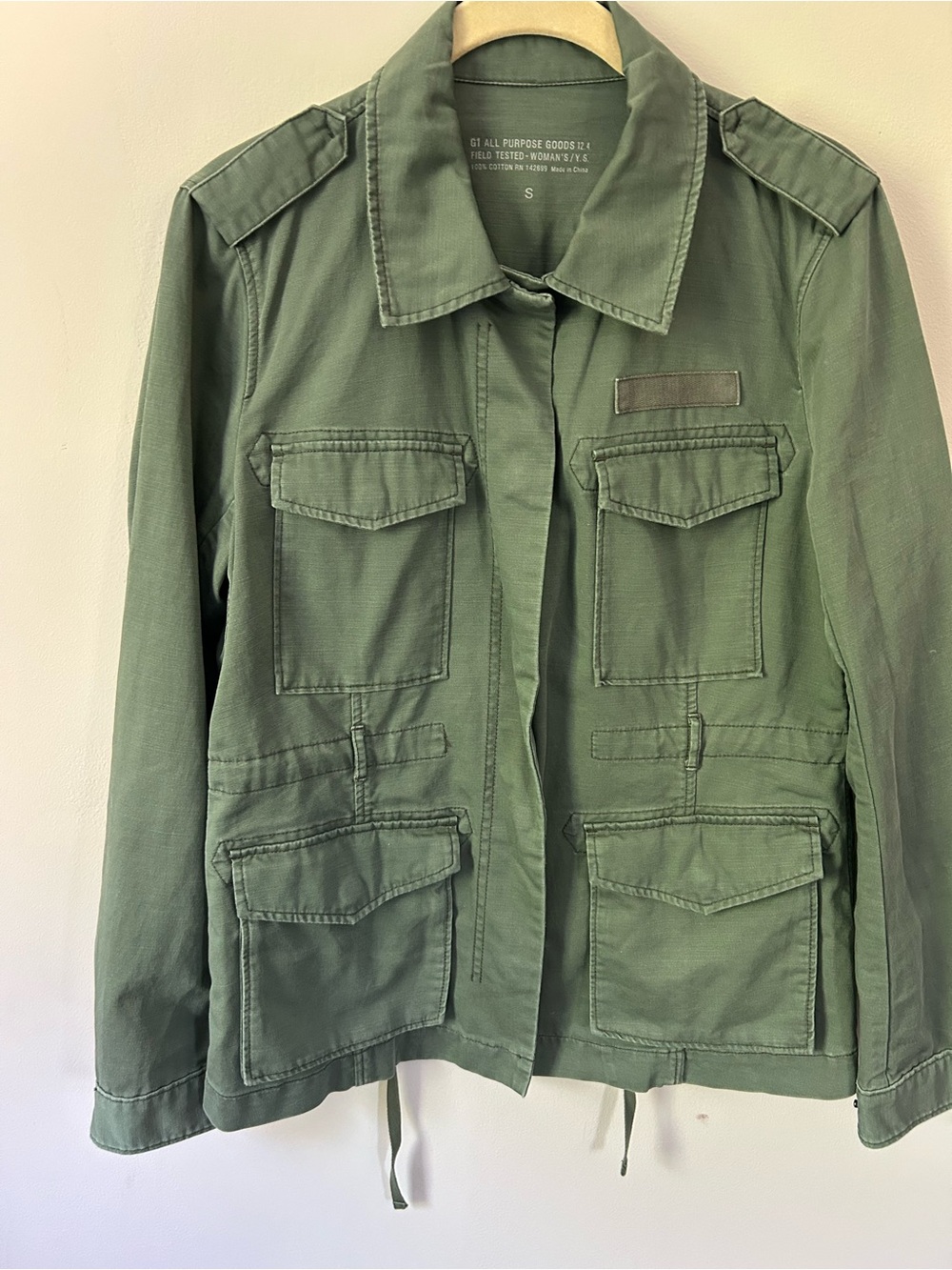 G1 All Purpose Goods Green Military Jacket Button Pockets Epaulets S Mid-Length